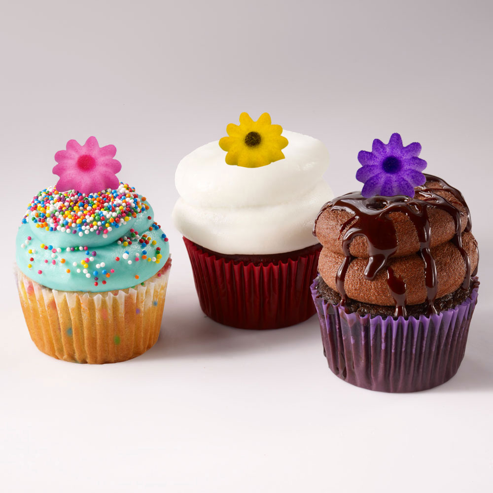 AST-001T8 - Assorted Cupcakes Flowers