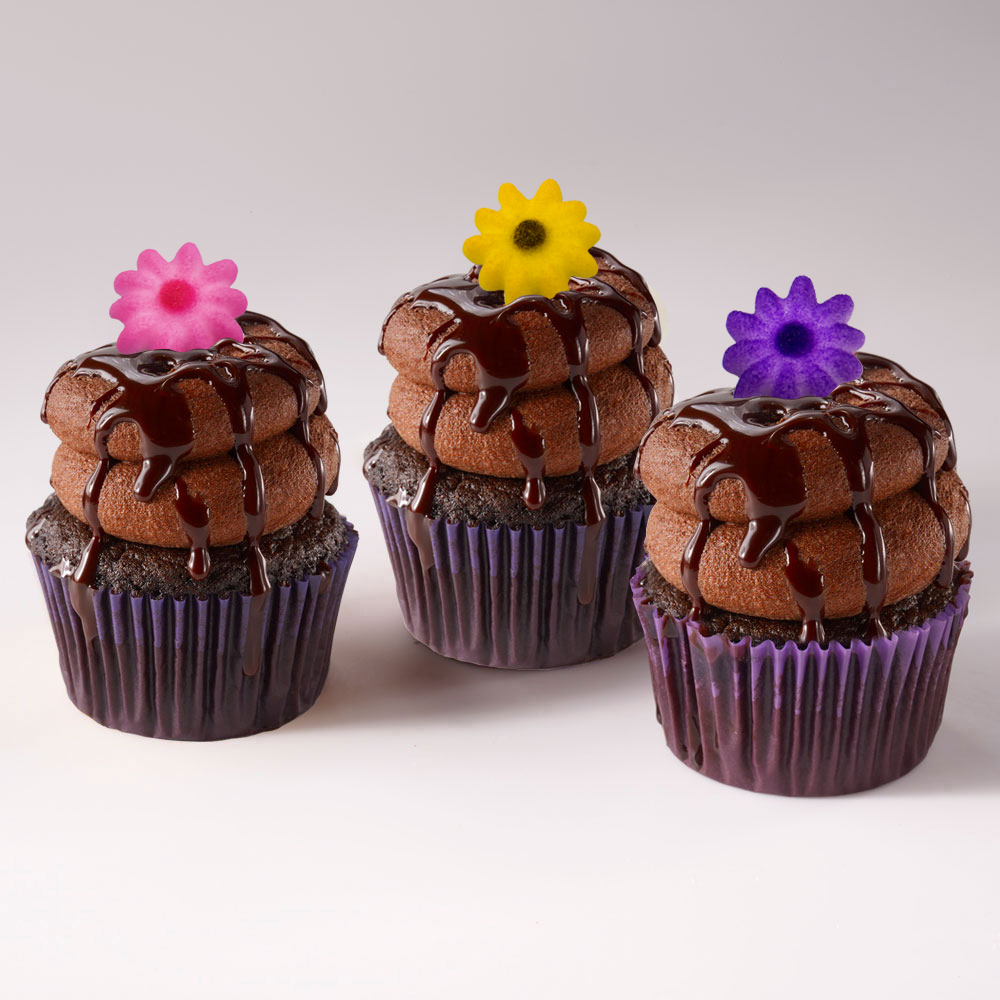CAKE-002T8 - Triple Chocolate Flowers