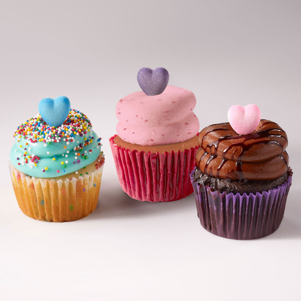 AST-001T3 - Hearts Assorted Cupcakes